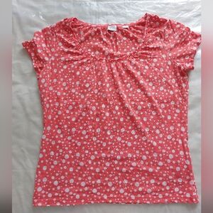 Esprit Women’s Dot Print Blouse – Orange-Red